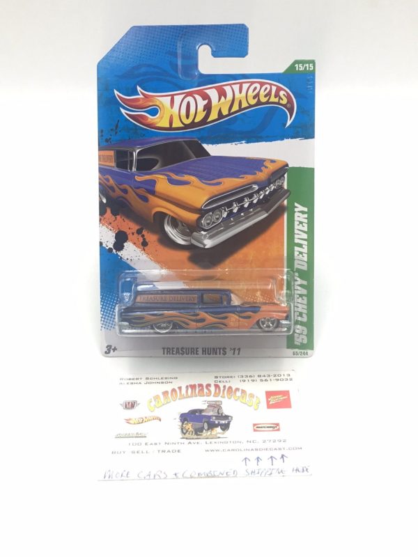 2011 hot wheels super treasure hunt #65 59 Chevy Delivery W  Protector Fashion