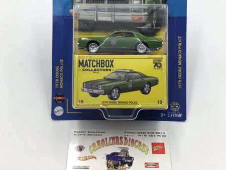 2023 matchbox Collectors #15 1978 Dodge Monoco Police Car 15 22 on Sale