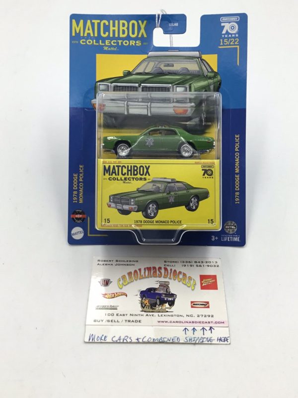 2023 matchbox Collectors #15 1978 Dodge Monoco Police Car 15 22 on Sale