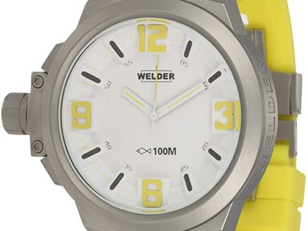 Welder Gents White Dial Yellow Rubber Strap K22-902 Unisex Watches Lexor Miami Supply