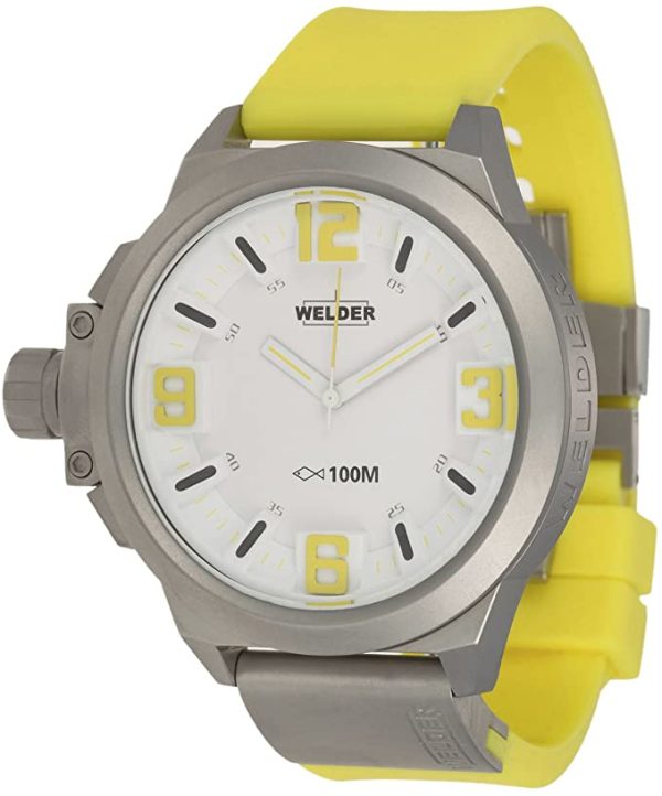 Welder Gents White Dial Yellow Rubber Strap K22-902 Unisex Watches Lexor Miami Supply