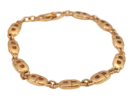 Authentic Christian Dior Chain Bracelet Logo Motif Gold Tone CD 5240L Online Sale