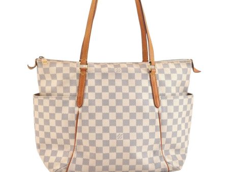 Authentic Louis Vuitton Damier Azur Totally MM Tote Bag N51262 LV 6781K Cheap