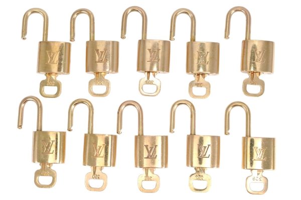 Authentic Louis Vuitton Padlock & Keys 10Set LV 5416L Fashion