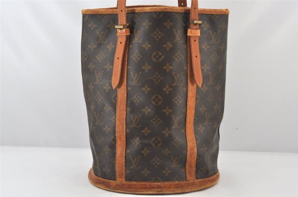 Authentic Louis Vuitton Monogram Bucket GM Shoulder Bag Old Model LV Junk 5781K For Sale