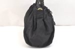 Authentic PRADA Tessuto Bow Ribbon Nylon Leather 2Way Hand Bag Black 5476K Hot on Sale