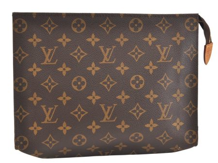 Auth Louis Vuitton Monogram Poche Toilette 26 Pouch Old Model LV Junk 5410K Online now