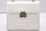 Authentic GUCCI Vintage 2Way Shoulder Hand Bag Purse Enamel White Junk 5398K For Discount