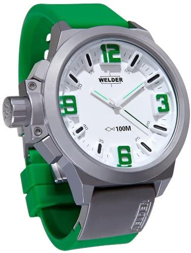 Welder K22-903  Oversize Steel Mens  Green Rubber Strap Unisex Watches Lexor Miami Discount