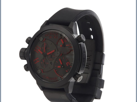 Welder K29-8002 Quartz with Black Dial Chronograph Display and Black Rubber Men Watches Lexor Miami Online Hot Sale