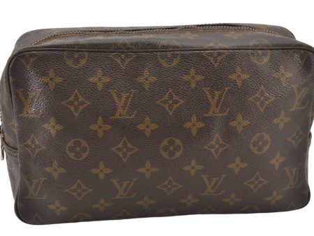 Auth Louis Vuitton Monogram Trousse Toilette 28 Clutch Hand Bag M47522 LV 5790K Hot on Sale