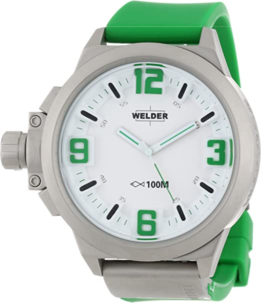 Welder K22-903  Oversize Steel Mens  Green Rubber Strap Unisex Watches Lexor Miami Discount