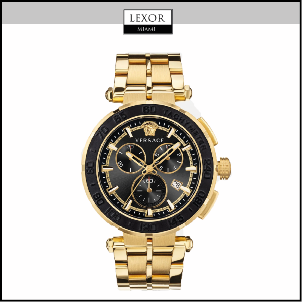 Versace VEPM00720 Greca Chrono Ion-Plated Yellow Gold Bracelet Men Watch Online now