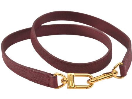 Authentic Louis Vuitton Leather Shoulder Strap Bordeaux Red 36  LV 3739L on Sale