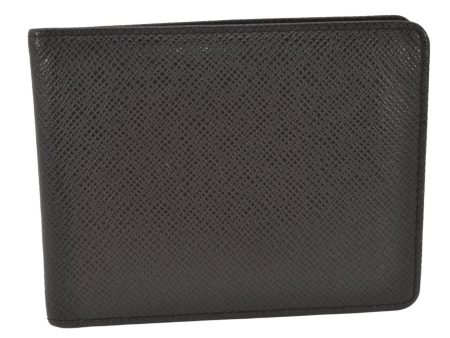 Auth Louis Vuitton Taiga Portefeuille Florin Bifold Wallet Black M31112 LV 6148K Online Sale