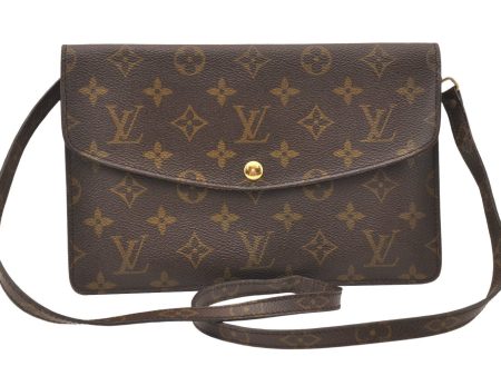 Auth Louis Vuitton Monogram Pochette Double Rabat Shoulder Bag M51815 LV 5787K For Cheap