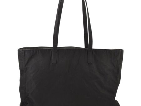 Authentic PRADA Vintage Nylon Tessuto Leather Shoulder Tote Bag Black 5759K For Sale