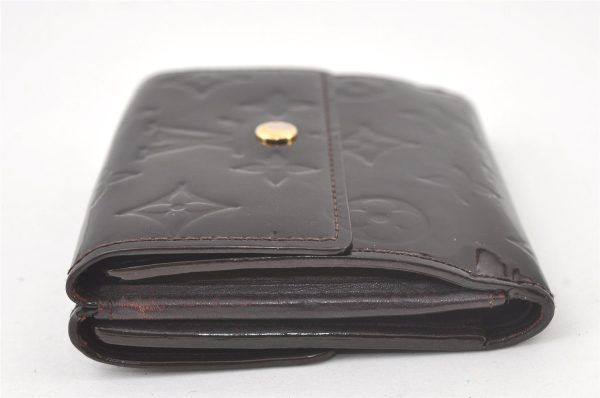 Authentic Louis Vuitton Vernis Portefeuille Elise Wallet Brown M93523 LV 6131K For Cheap