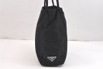 Authentic PRADA Vintage Nylon Tessuto Shoulder Tote Bag Black 5765K For Sale