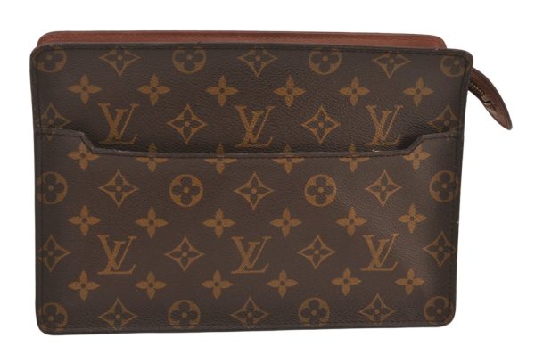 Authentic Louis Vuitton Monogram Pochette Homme Clutch Hand Bag M51795 LV 6189K on Sale