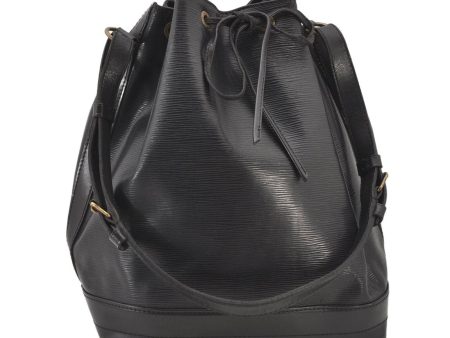 Authentic Louis Vuitton Epi Noe Shoulder Drawstring Bag Black M59002 LV 6151K Hot on Sale