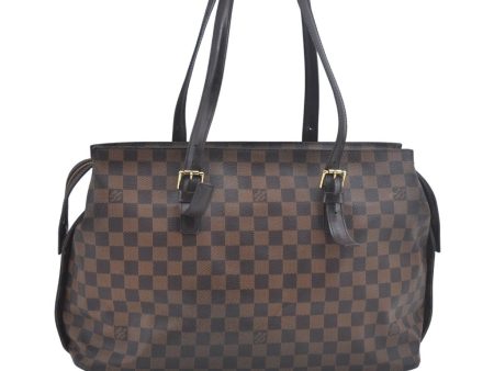 Authentic Louis Vuitton Damier Chelsea Shoulder Tote Bag N51119 LV 5398J Hot on Sale