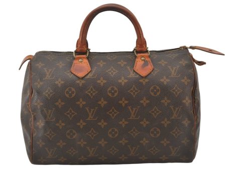 Authentic Louis Vuitton Monogram Speedy 30 Hand Boston Bag M41526 LV 6223K Online Sale