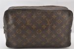 Auth Louis Vuitton Monogram Trousse Toilette 28 Clutch Hand Bag M47522 LV 5790K Hot on Sale