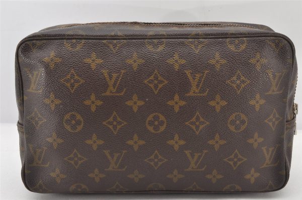 Auth Louis Vuitton Monogram Trousse Toilette 28 Clutch Hand Bag M47522 LV 5790K Hot on Sale