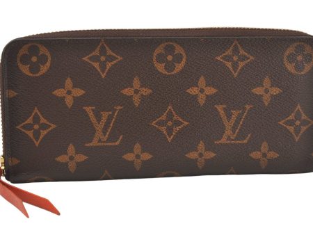 Authentic Louis Vuitton Monogram Portefeuille Clemence Wallet M60743 LV 6021K For Cheap