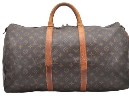 Authentic Louis Vuitton Monogram Keepall 50 Travel Boston Bag M41426 LV 5498K Discount