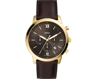 Fossil FS5763 Neutra Chronograph Brown Leather Watch Online now