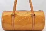 Authentic Louis Vuitton Vernis Bedford Hand Bag Yellow Beige M91006 LV 6190K Cheap