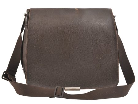 Auth Louis Vuitton Taiga Victor Shoulder Cross Body Bag Brown M30148 LV 6776K Cheap