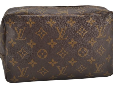 Auth Louis Vuitton Monogram Trousse Toilette 23 Clutch Hand Bag Old Model 6247K Hot on Sale