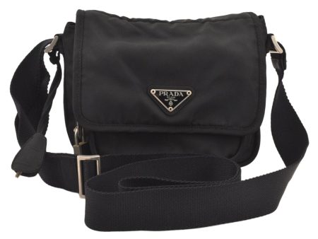 Authentic PRADA Vintage Nylon Tessuto Shoulder Cross Body Bag Purse Black 6138K Discount