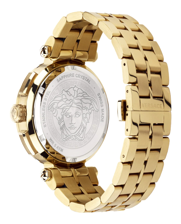 Versace VEPM00720 Greca Chrono Ion-Plated Yellow Gold Bracelet Men Watch Online now