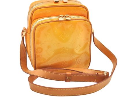 Auth Louis Vuitton Vernis Wooster Shoulder Cross Body Bag Yellow M91075 LV 6133K Online now