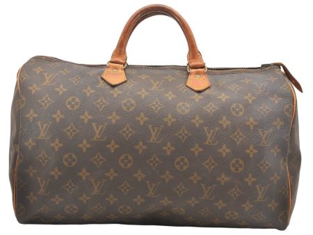 Authentic Louis Vuitton Monogram Speedy 40 Hand Boston Bag Old Model LV 6152K Online now