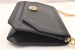 Authentic Christian Dior Shoulder Cross Body Bag Purse Leather Black 6246K Sale