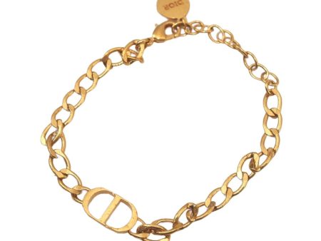 Authentic Christian Dior Chain Bracelet Gold Tone CD 6321L Fashion