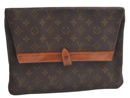 Auth Louis Vuitton Monogram Pochette Pliante Clutch Hand Bag Old Model LV 5726K Sale