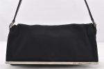 Authentic FENDI Vintage Shoulder Hand Bag Purse Jersey Leather Black Junk 5397K For Discount