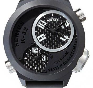 WELDER K32-9202 Triple Time Zone Black dial Black Rubber strap Men Watches Lexor Miami Online now