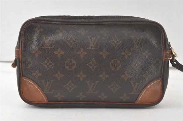 Authentic Louis Vuitton Monogram Marly Dragonne GM M51825 Clutch Hand Bag 6780K Online now