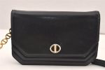 Authentic Christian Dior Shoulder Cross Body Bag Purse Leather Black 6246K Sale