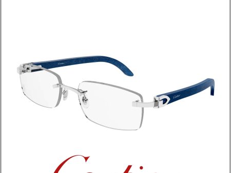 Cartier CT0052O-007 53 Optical Frame Unisex Meta Online Hot Sale