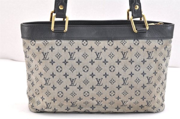 Authentic Louis Vuitton Monogram Mini Lucille PM Hand Bag Blue M92676 LV 5499K For Sale