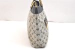 Authentic Louis Vuitton Monogram Mini Lucille PM Hand Bag Blue M92676 LV 5499K For Sale