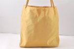 Authentic PRADA Vintage Nylon Tessuto Shoulder Tote Bag Yellow 6166K For Cheap